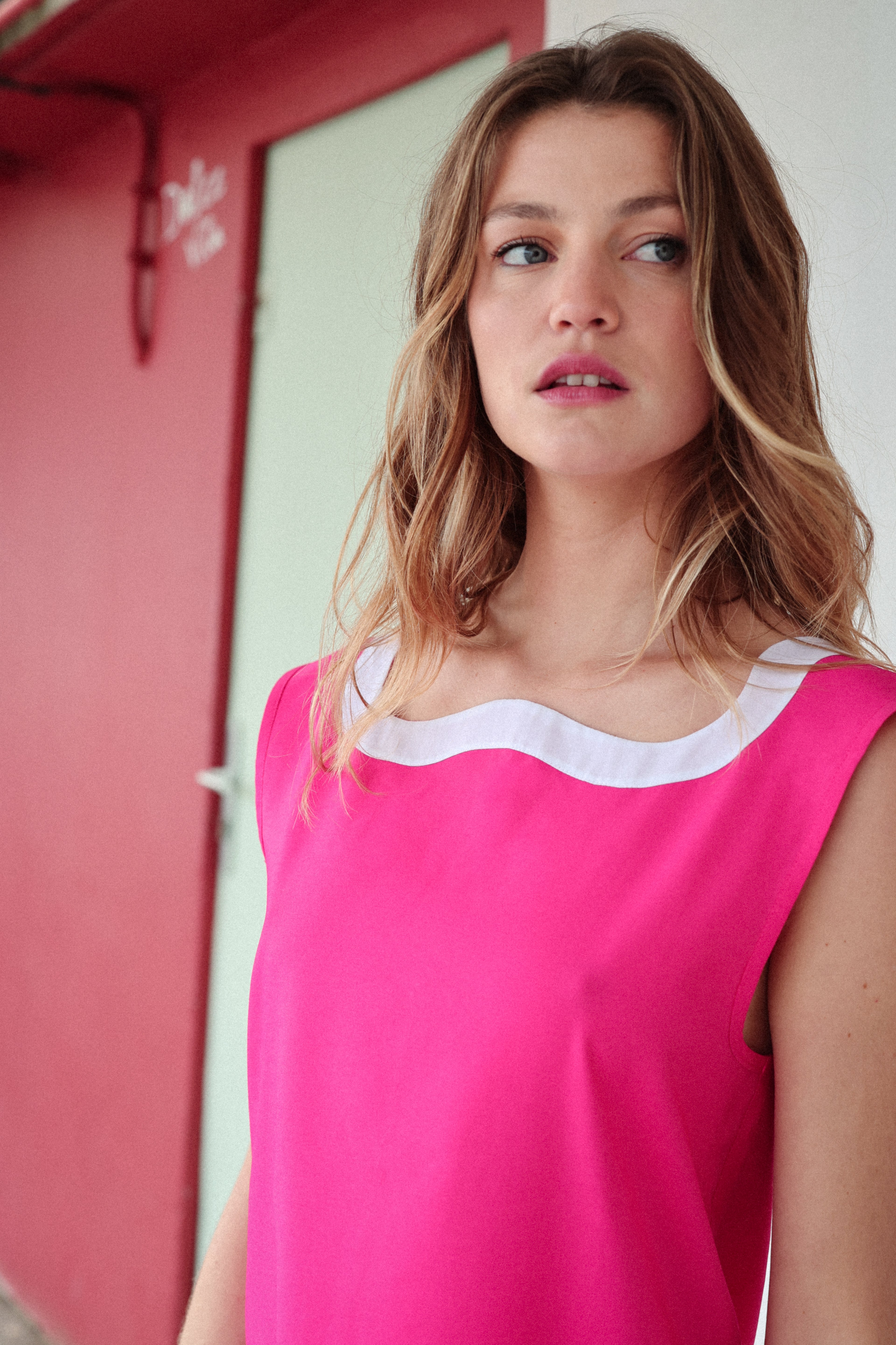 Robe Vague (Fuchsia/Orange)
