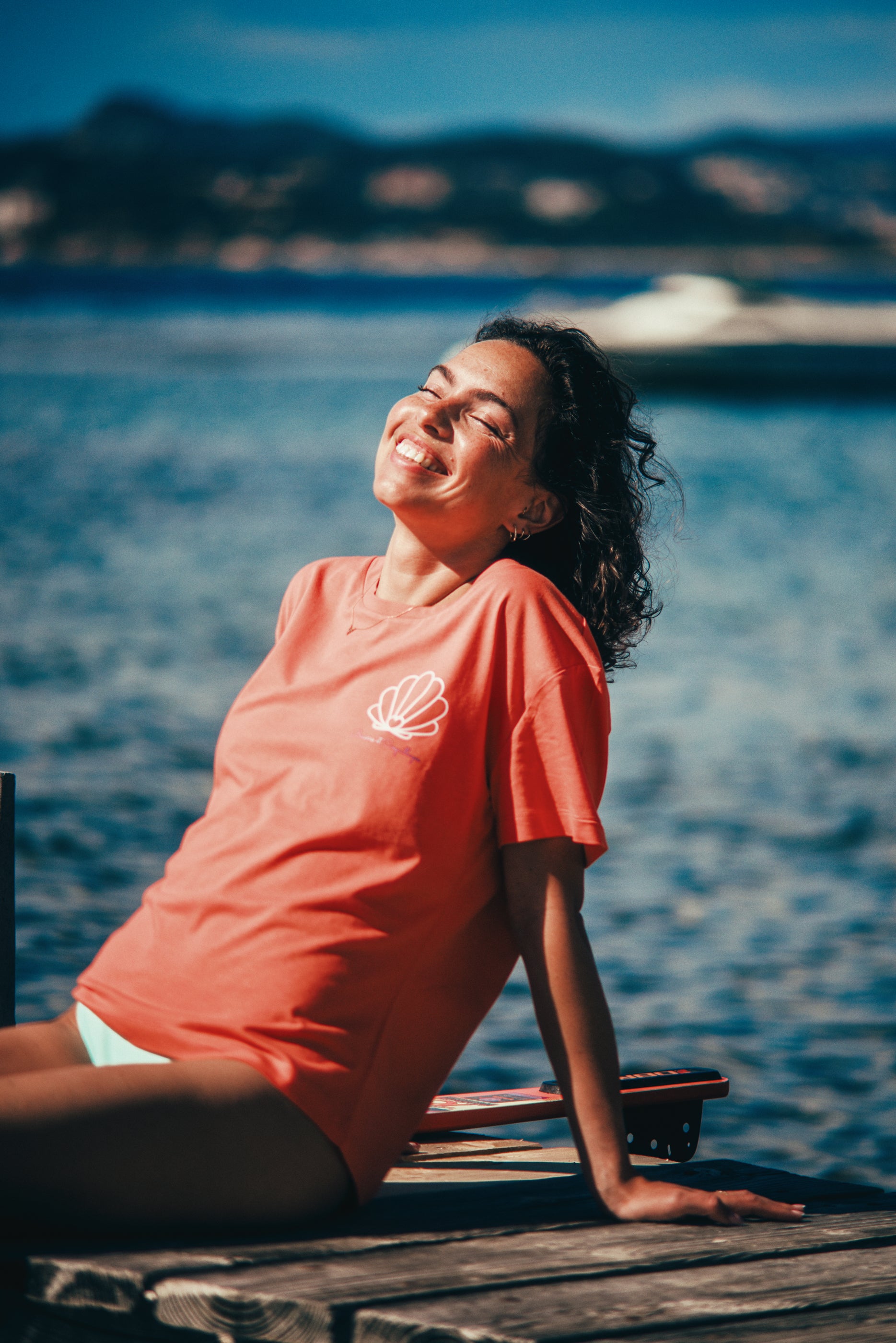 T-shirt Baisers et Coquillages (Orange)