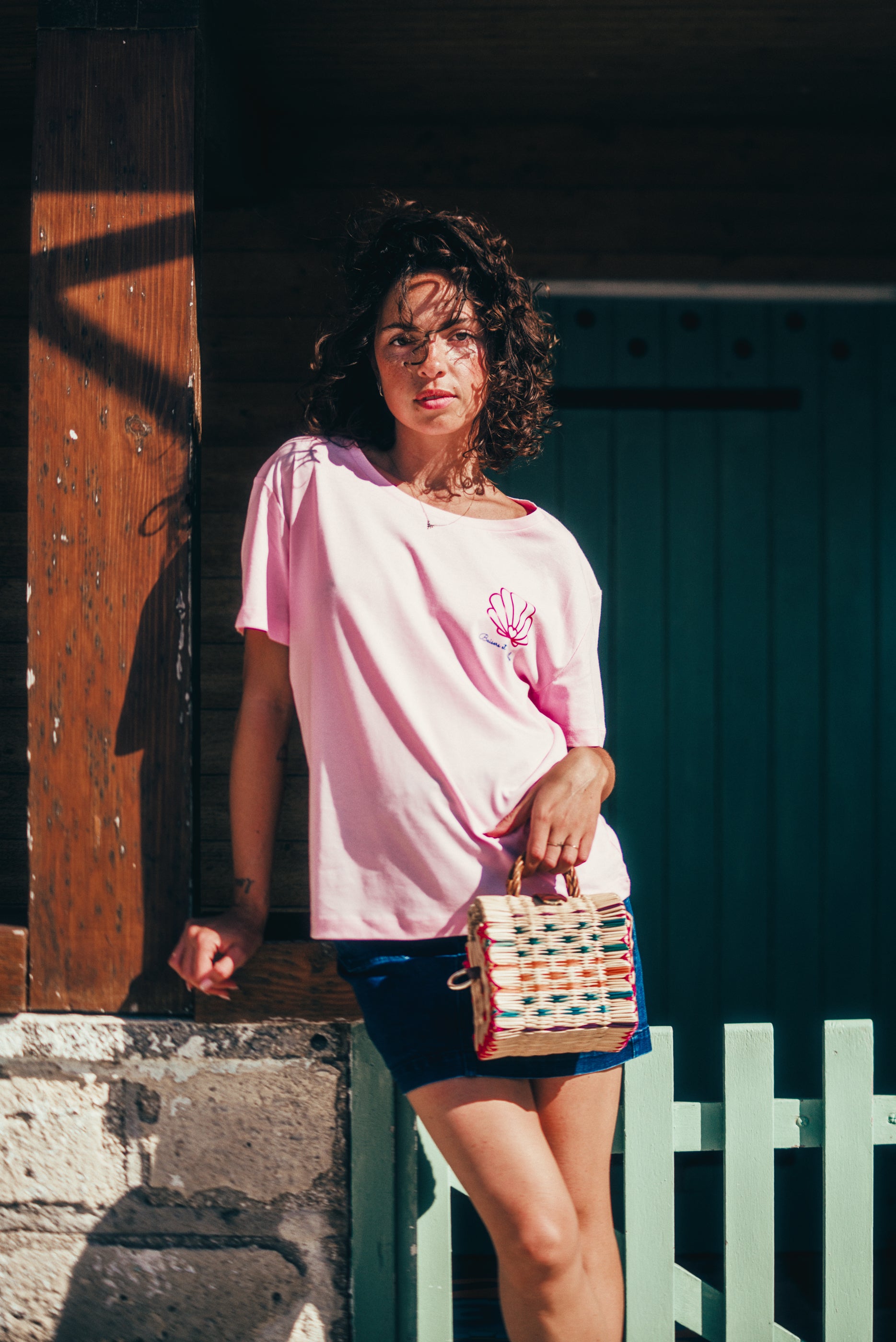 T-shirt Baisers et Coquillages (Orange)