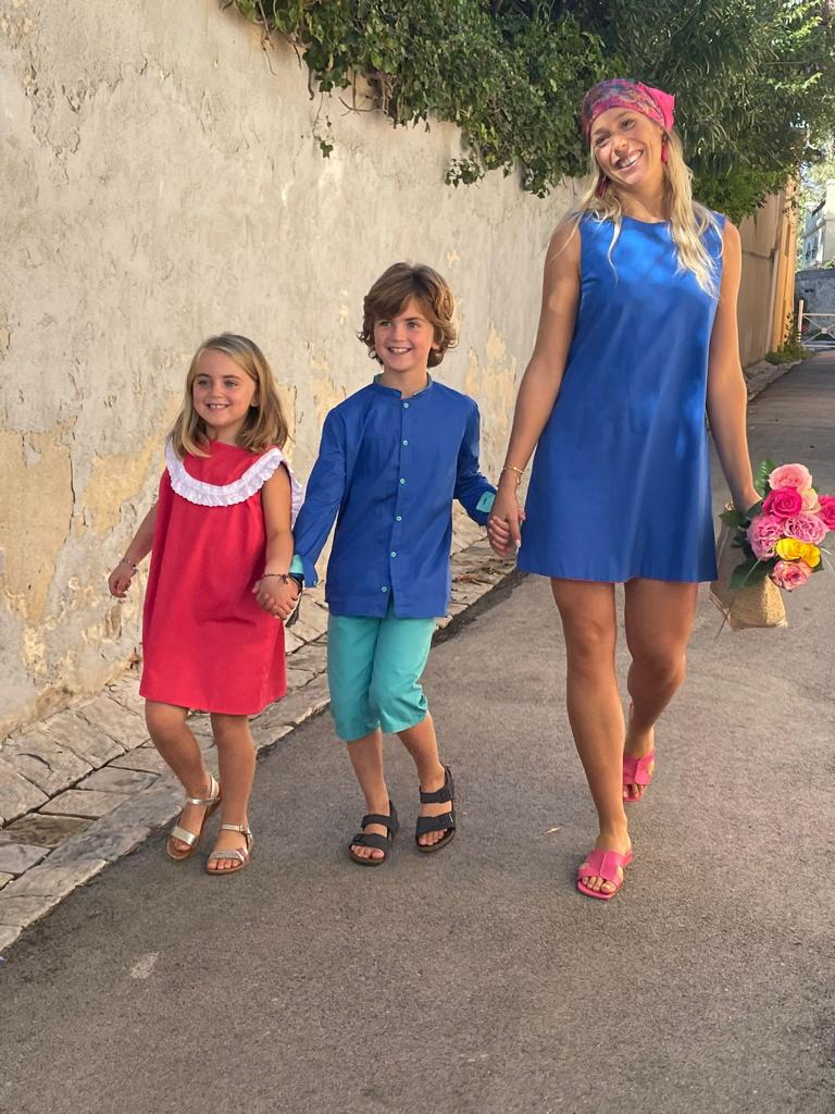 Robe L'Audacieuse (Fuchsia/Bleu)